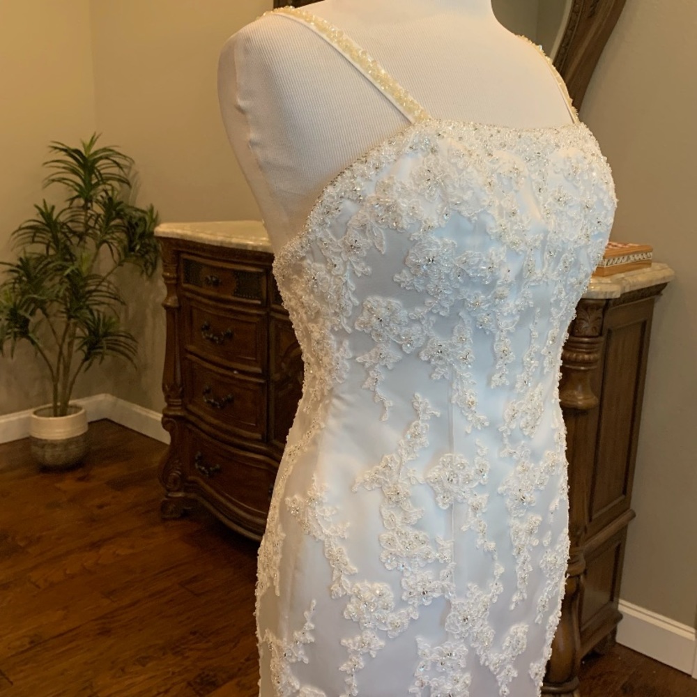 Moonlight Crystal Mermaid Wedding Dress Size 10 - Picture 5 of 16
